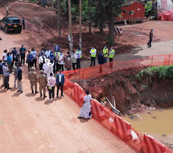 President Yoweri Museveni Inspecting Bunga-Soya Road